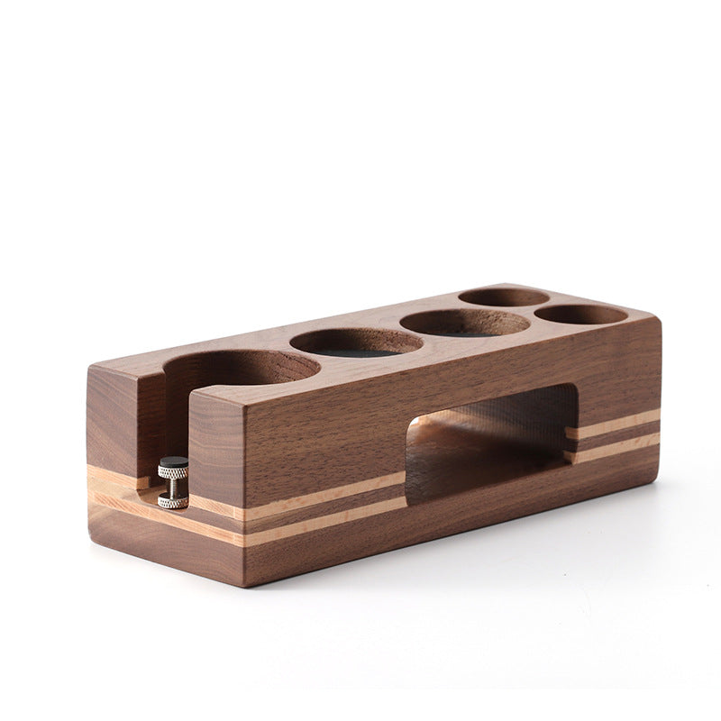 Coffee press base coffee machine handle supporting equipment storage wooden filling seat powder distributor seat cushion bracket