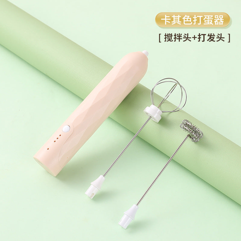 Multifunctional handheld electric egg beater milk frother handheld wireless egg white whipping cream cake mixer coffee
