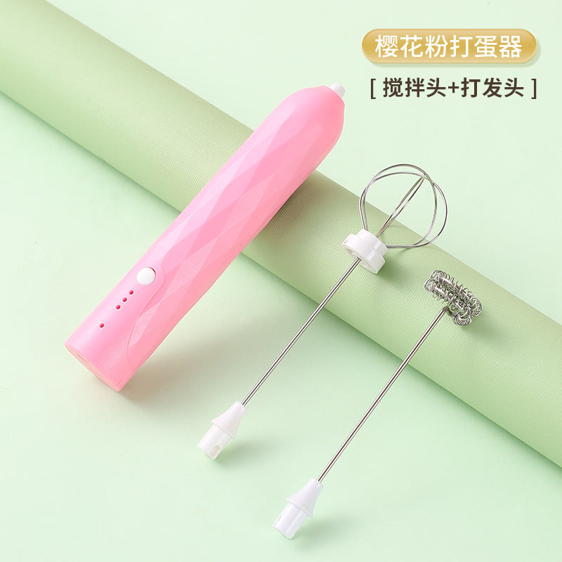 Multifunctional handheld electric egg beater milk frother handheld wireless egg white whipping cream cake mixer coffee