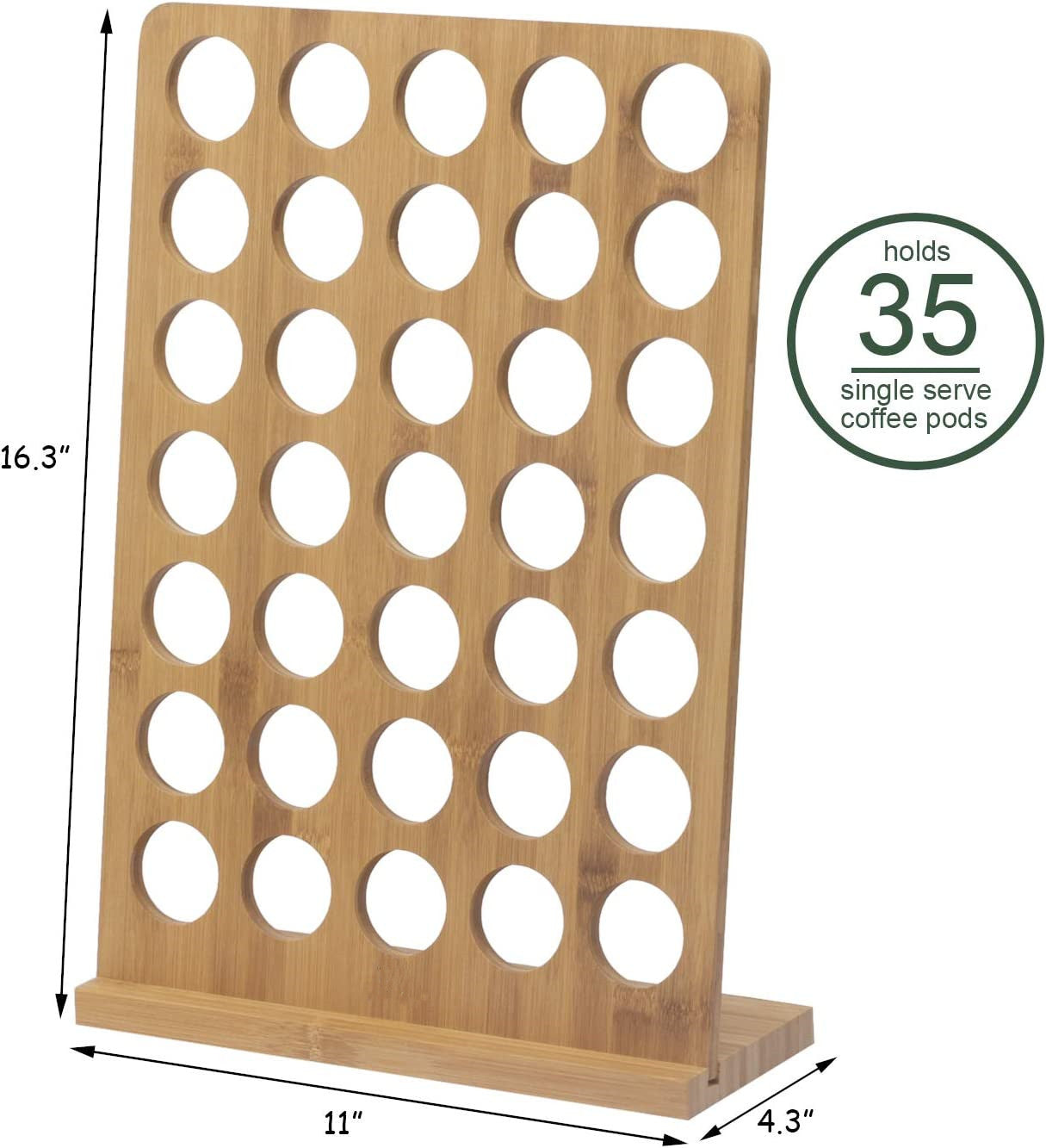 Bamboo coffee capsule storage rack tea room desktop milk heart candy ball storage rack wooden coffee capsule rack