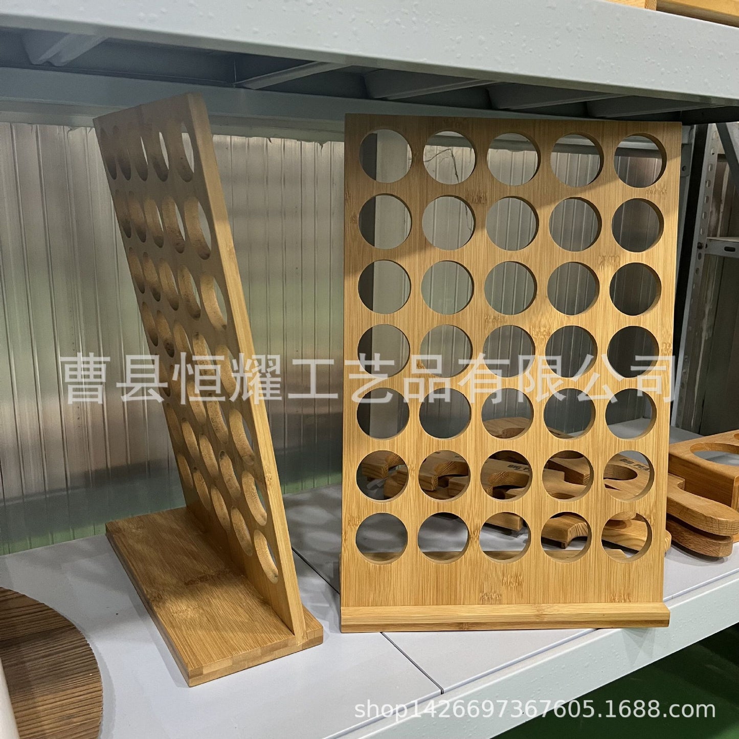 Bamboo coffee capsule storage rack tea room desktop milk heart candy ball storage rack wooden coffee capsule rack