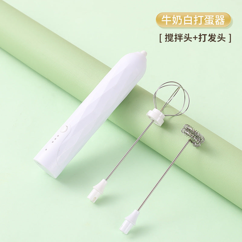Multifunctional handheld electric egg beater milk frother handheld wireless egg white whipping cream cake mixer coffee