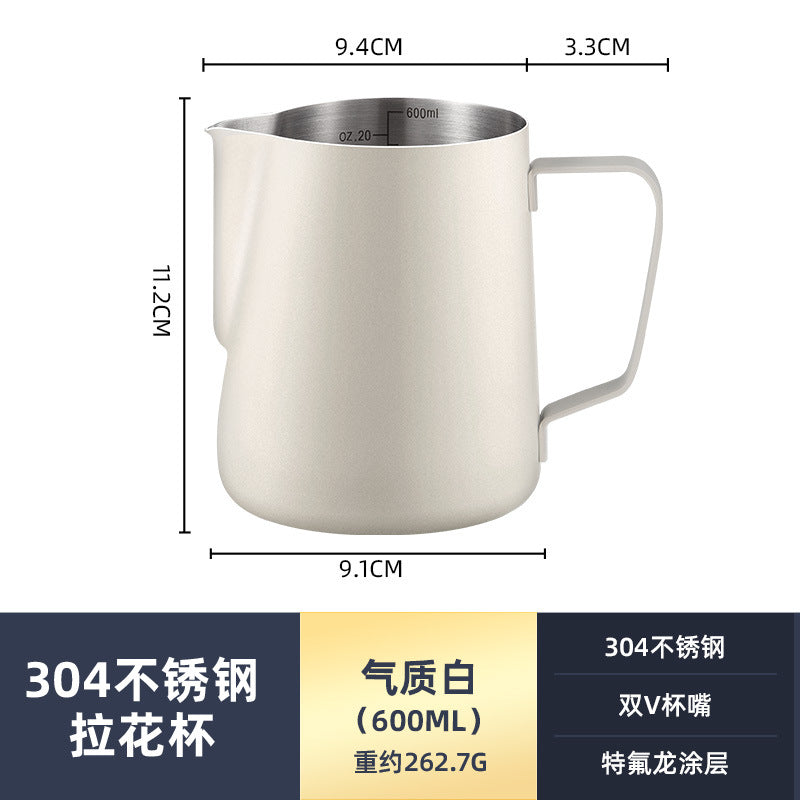 Bomber's same style pointed mouth pull flower pot 350/600ml stainless steel pull flower cup coffee milk pot