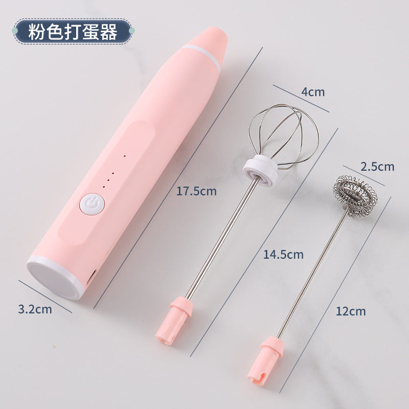 Multifunctional handheld electric egg beater milk frother handheld wireless egg white whipping cream cake mixer coffee