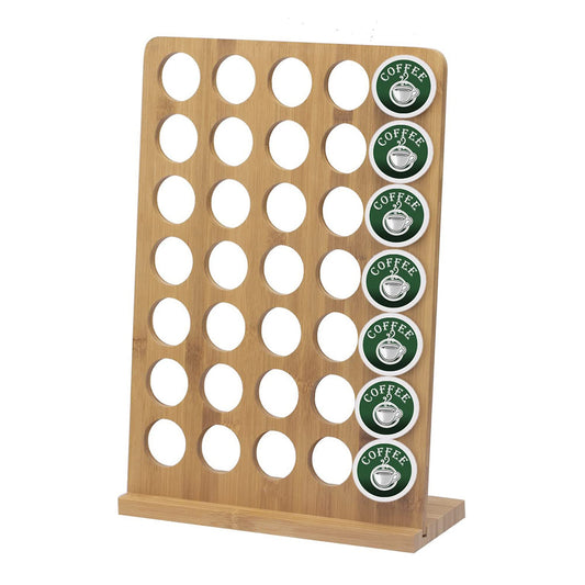 Bamboo coffee capsule storage rack tea room desktop milk heart candy ball storage rack wooden coffee capsule rack
