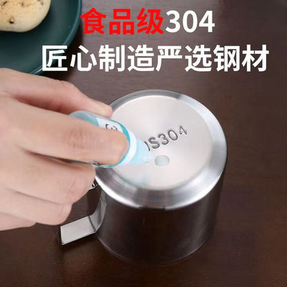 Coffee cup set three-piece set 304 stainless steel cup double-layer cup household water cup with spoon plate office