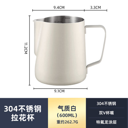 Bomber's same style pointed mouth pull flower pot 350/600ml stainless steel pull flower cup coffee milk pot