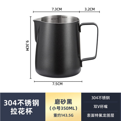 Bomber's same style pointed mouth pull flower pot 350/600ml stainless steel pull flower cup coffee milk pot