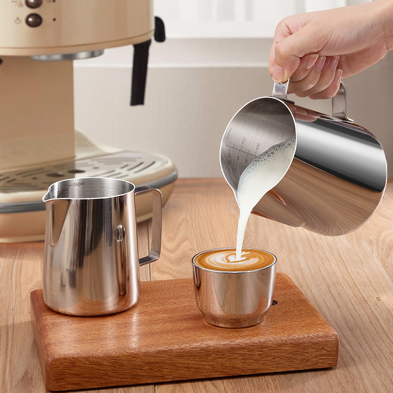 Bomber's same style pointed mouth pull flower pot 350/600ml stainless steel pull flower cup coffee milk pot