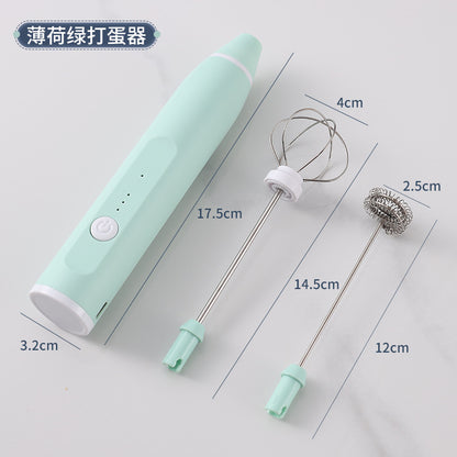 Multifunctional handheld electric egg beater milk frother handheld wireless egg white whipping cream cake mixer coffee