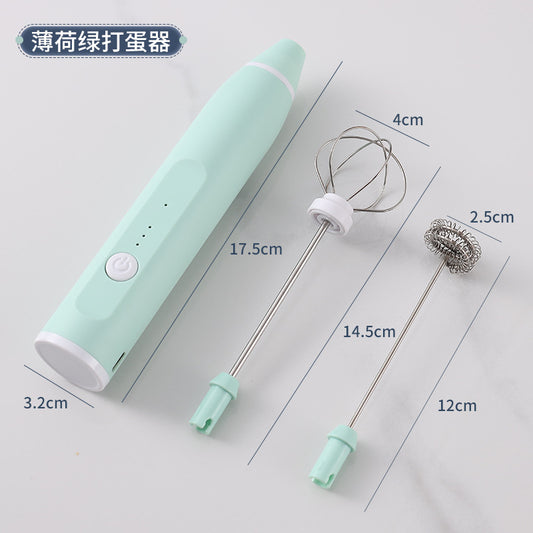 Multifunctional handheld electric egg beater milk frother handheld wireless egg white whipping cream cake mixer coffee